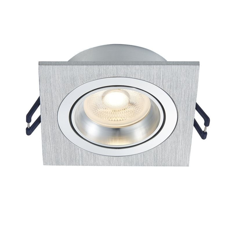 Led spotjes Ceres - Vierkant - Dimbaar - Geborsteld Aluminium - Outledtl.nl